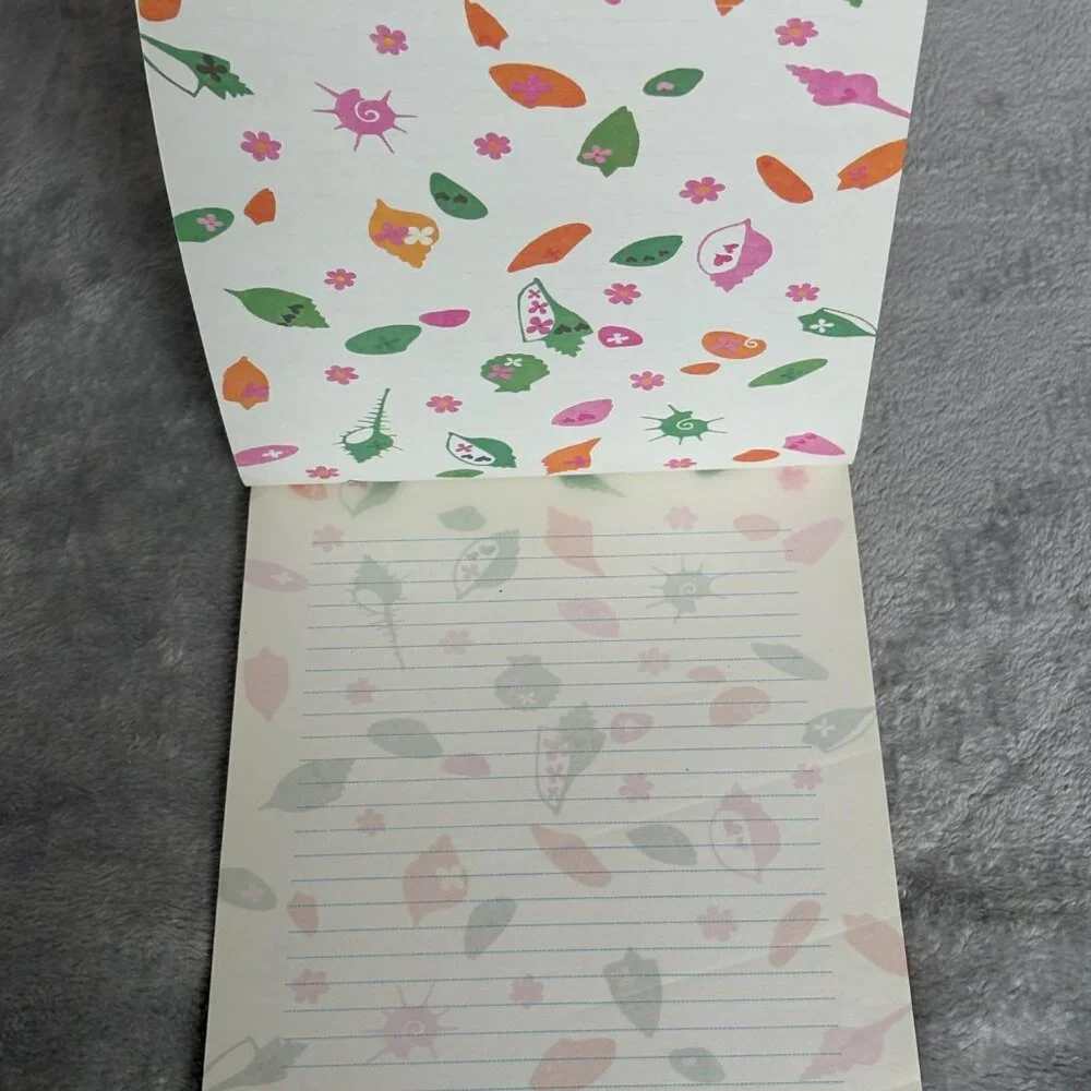Vintage Japanese Yukari Letter Set Beach Floral Okinawa Illustration Stationery